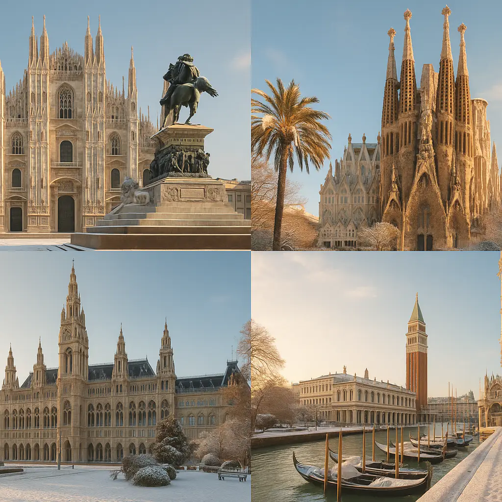 🌍 Sélection de la semaine du 7 janvier 2026 – vols low cost hiver 2026 à moins de 50€ A/R depuis la France 🇫🇷 : Milan, Barcelone, Vienne & Venise