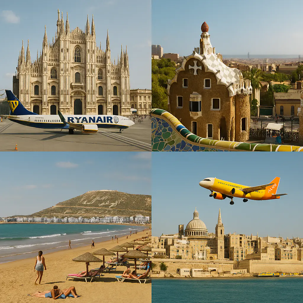 ✈️ Vols aller simples à moins de 20€ – Sélection du 9 janvier 2026 depuis la France 🇫🇷 : Milan, Barcelone, Agadir, Malte & plus