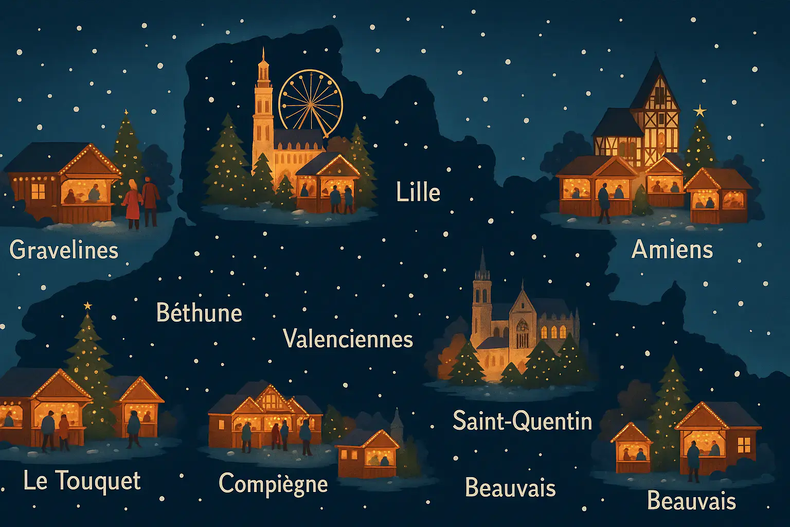 Marchés de Noël Hauts-de-France 2025 : dates, top 10 & budget
