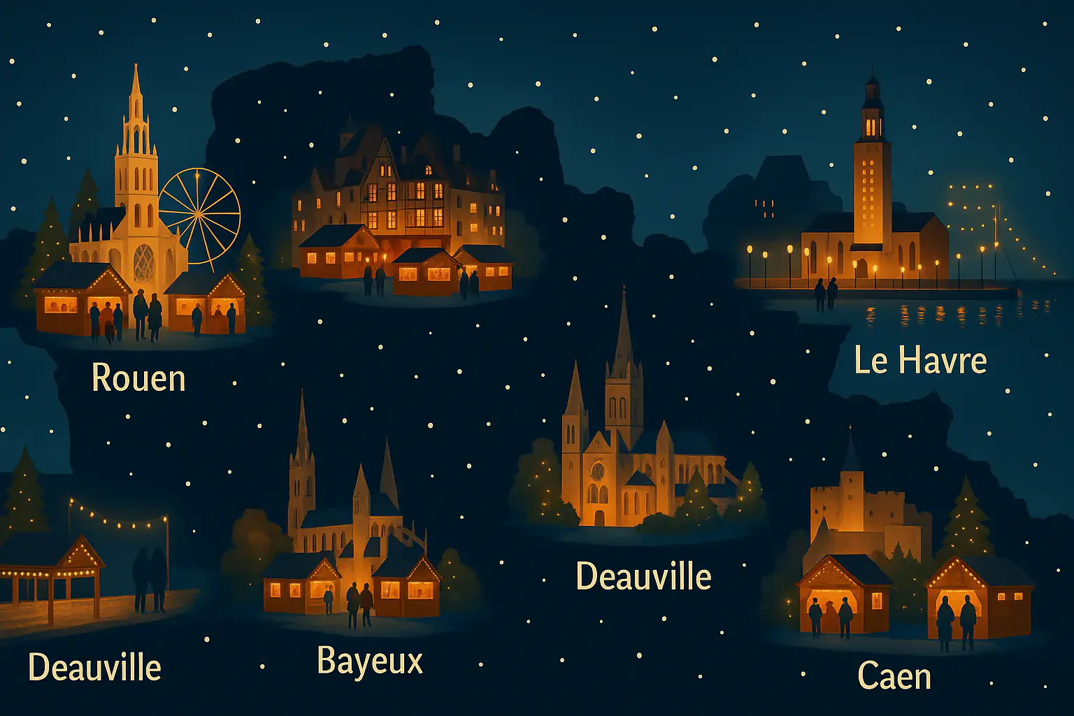 Marchés de Noël Normandie 2025 : top 10, dates & conseils
