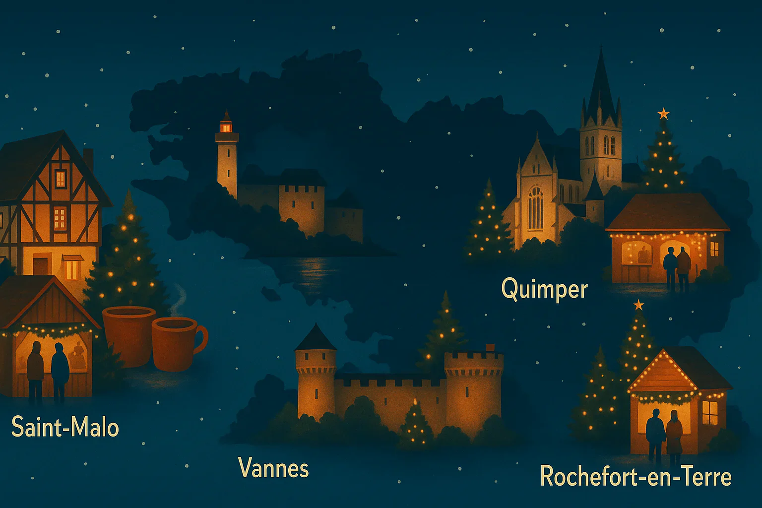 Marchés de Noël Bretagne 2025 : top 10, dates, villes et conseils