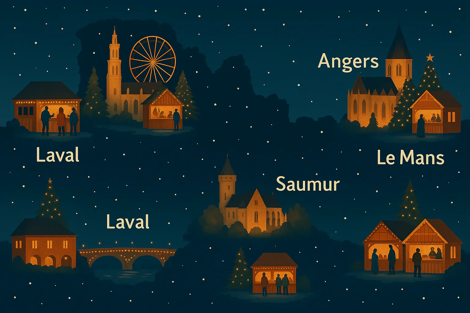 Marchés de Noël Pays de la Loire 2025 : top 10, dates et idées week-end